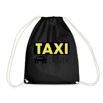 Taxi Fahrer - Turnbeutel - Schwarz - Vorne