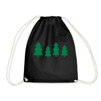 Arbres de Noël - Sac de sport léger - noir - Devant
