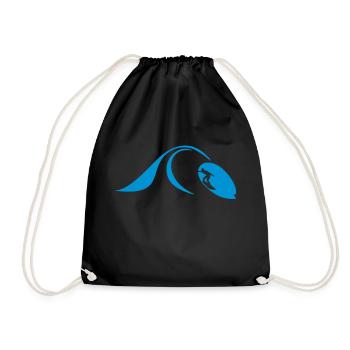 Catch a Wave - Drawstring Bag - black - Front