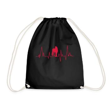 heartbeat_tinker_fellpony - Turnbeutel - Schwarz - Vorne