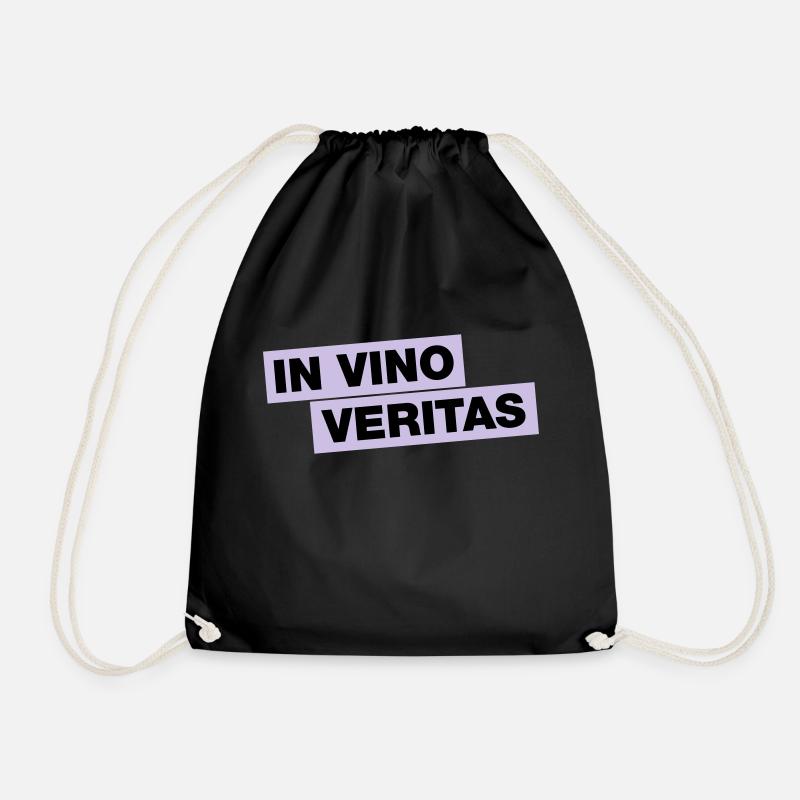 In Vino Veritas - Turnbeutel - Schwarz