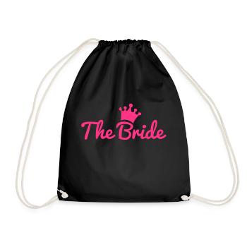 bride - Drawstring Bag - black - Front