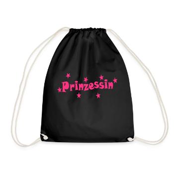 Prinzessin - Turnbeutel - Schwarz - Vorne