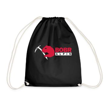 Bobr Alpin Logo Hell - Drawstring Bag - black - Front