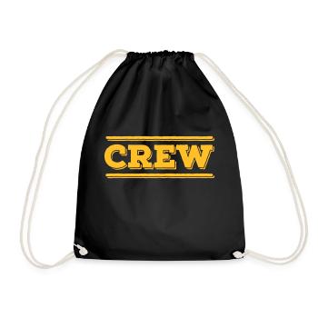 CREW Mitglied Team Staff Gruppe Mannschaft Partner - Turnbeutel - Schwarz - Vorne