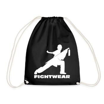 Shaolin fighter with sword | Fightwear - Drawstring Bag - black - Front