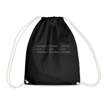 Everything doesn't work: The threesome - Drawstring Bag - black - Front