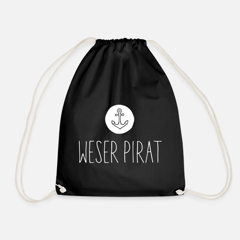 Weser Pirat - Turnbeutel - Schwarz