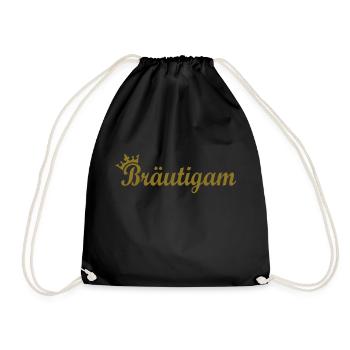 Bräutigam - Turnbeutel - Schwarz - Vorne