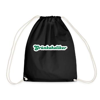 Grünkoholiker (2c) | Motiv für Kohlfahrt/ - Turnbeutel - Schwarz - Vorne