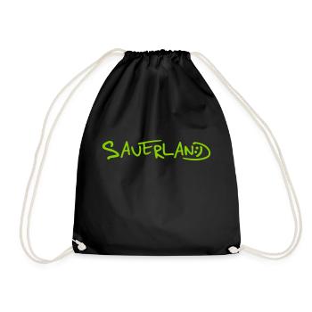 Sauerland-Logo frech und fröhlich - Turnbeutel - Schwarz - Vorne