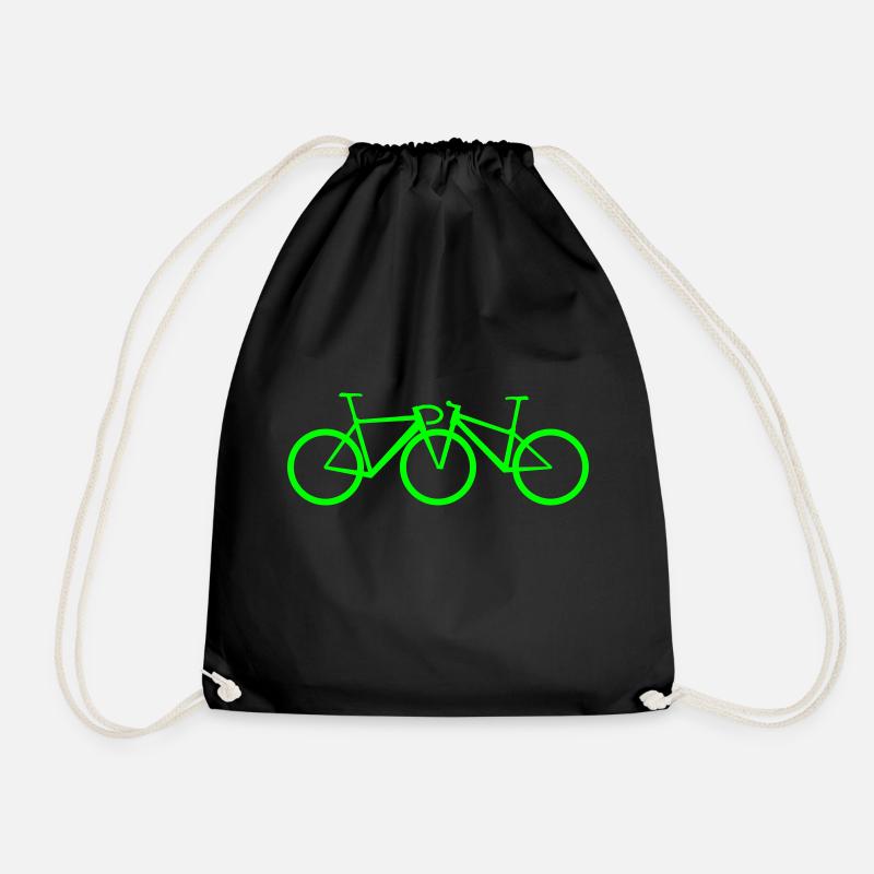 Road bike & MTB massive - Drawstring Bag - black