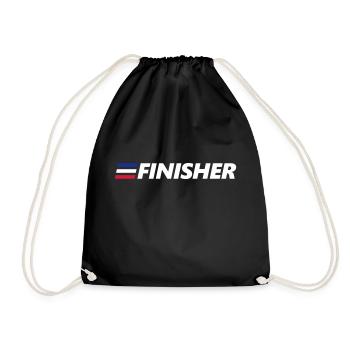 Finisher / 3 Farben - Vektor - Turnbeutel - Schwarz - Vorne