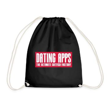 DATING APPS - THE ULTIMATE CATFISH FACTORY - Drawstring Bag - black - Front