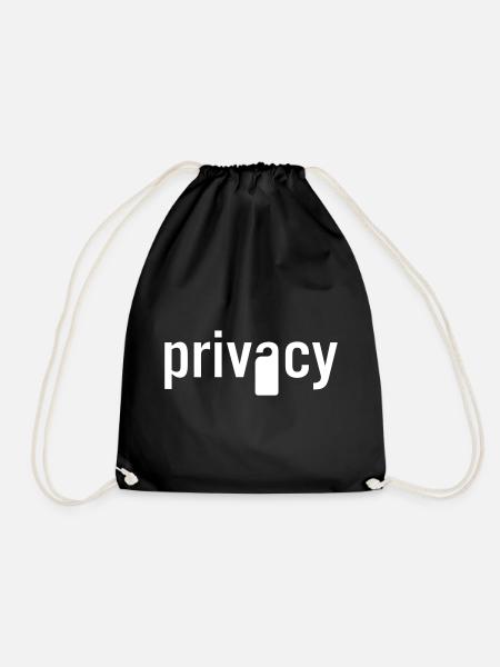 Privacy - Drawstring Bag - black