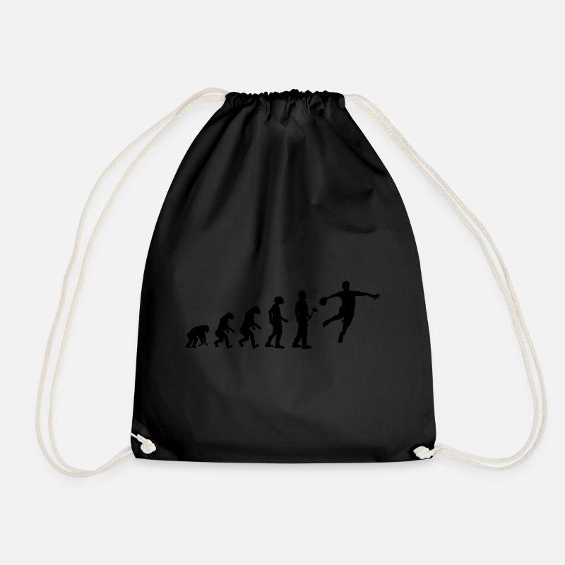 Evolutionstheorie Handballer - Turnbeutel - Schwarz