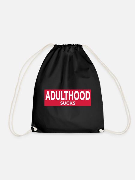 ADULTHOOD SUCKS - Turnbeutel - Schwarz