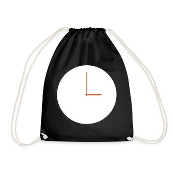 Clock - Drawstring Bag - black - Front