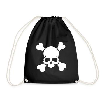 Jolly Roger tête de mort Jolly Roger - Sac de sport léger - noir - Devant