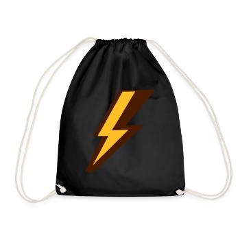 colored flash - Drawstring Bag - black - Front