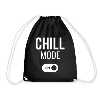 CHILL Mode ON - das ideale Geschenk - Turnbeutel - Schwarz - Vorne