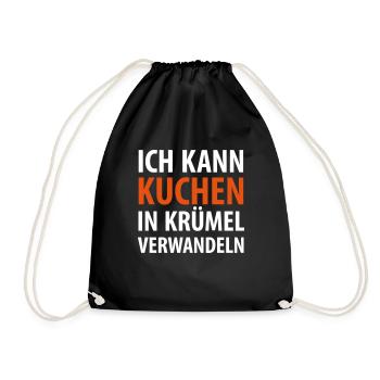 I can turn cake into crumbs Magic Magic - Drawstring Bag - black - Front