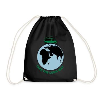 "Take the long way" Van-Shirts, Van-Accessoires - Turnbeutel - Schwarz - Vorne