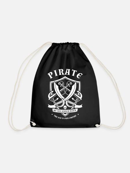 Pen and paper pirate - Turnbeutel - Schwarz