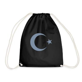 Turquie Türkiye Moon Star - Sac de sport léger - noir - Devant