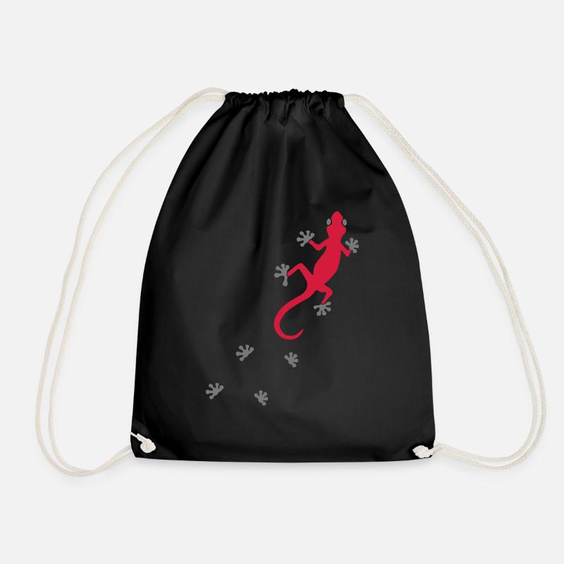 Gecko - Drawstring Bag - black