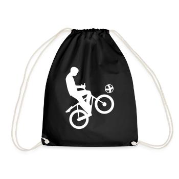 Radball silhouette blanc - Sac de sport léger - noir - Devant