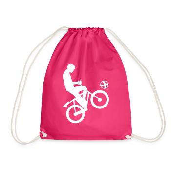 Radball silhouette blanc - Sac de sport léger - fuchsia - Devant