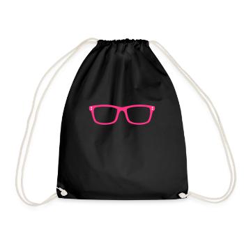 Brille - Turnbeutel - Schwarz - Vorne