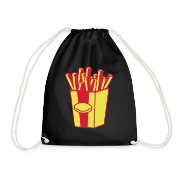 Pommes - Turnbeutel - Schwarz - Vorne