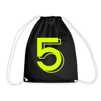 No. 5 Jersey - Drawstring Bag - black - Front