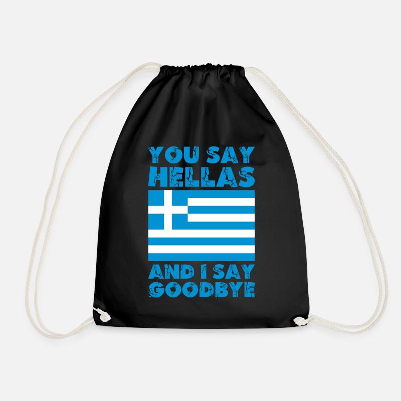 Hellas Goodbye - Drawstring Bag - black