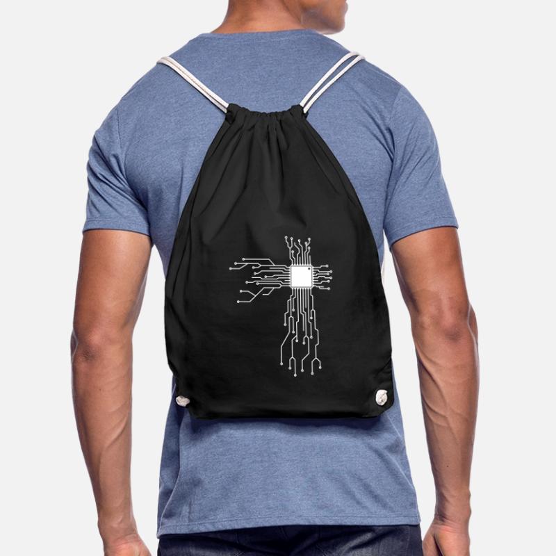 Electronics Technician - Programmer Board T-Shirt Drawstring Bag