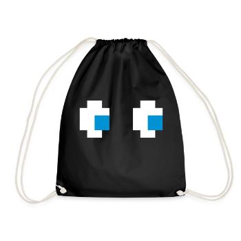 Ghost Eyes Ghost Eyes Comic Computer Game Console - Drawstring Bag - black - Front