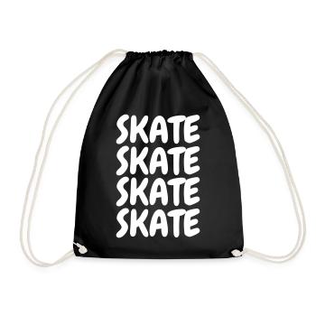 Skate - Turnbeutel - Schwarz - Vorne