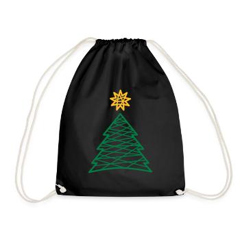 Arbre de Noël Étoile De Noël Père Noël Oh Arbre de Noël - Sac de sport léger - noir - Devant
