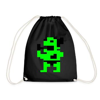 The Fat Green (Pix) - Drawstring Bag - black - Front