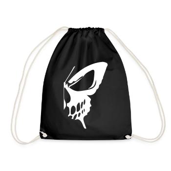 Crâne de papillon - Sac de sport léger - noir - Devant