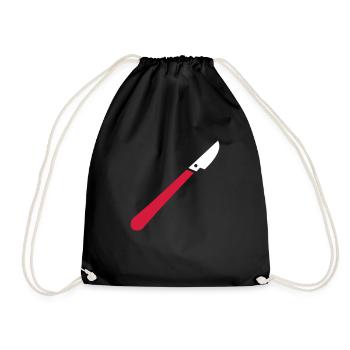 Scalpel for surgeon doctor medic medical student - Drawstring Bag - black - Front