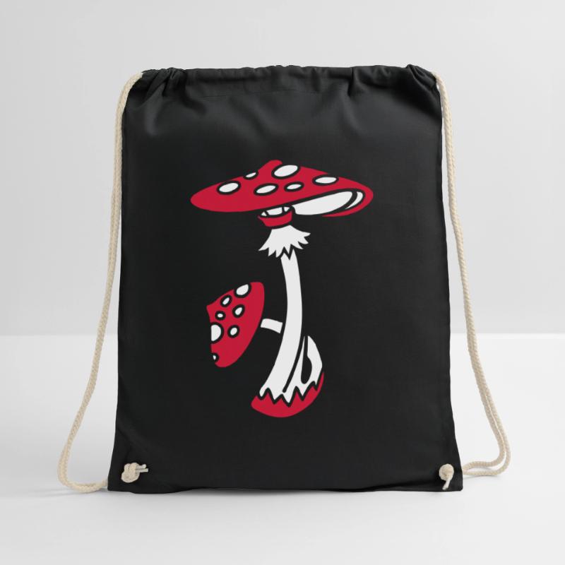 Fly agaric, Toadstool, Magic Mushroom, Psychedelic Drawstring Bag