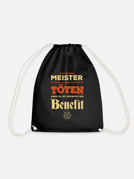 Pen and paper benefit - Drawstring Bag - black