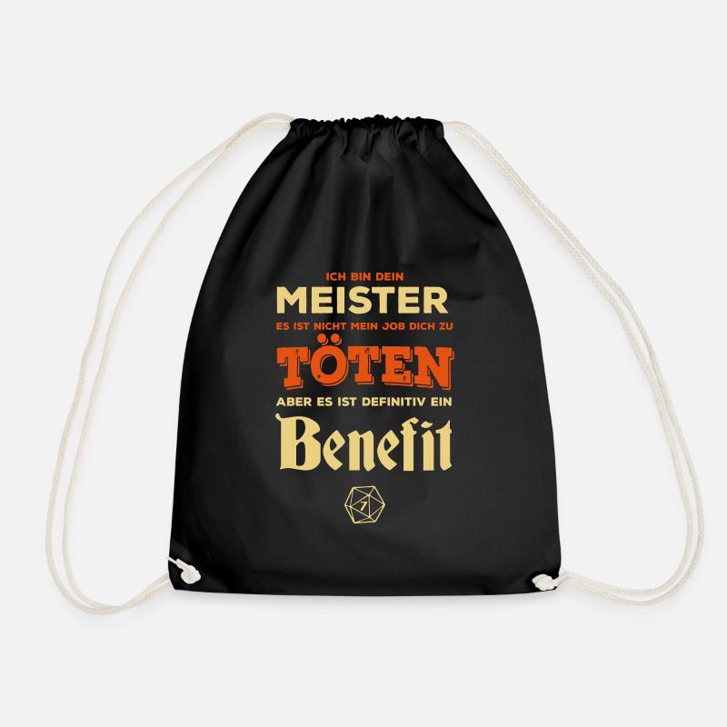 Pen and paper benefit - Drawstring Bag - black
