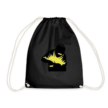 Welder 2-colored - Drawstring Bag - black - Front