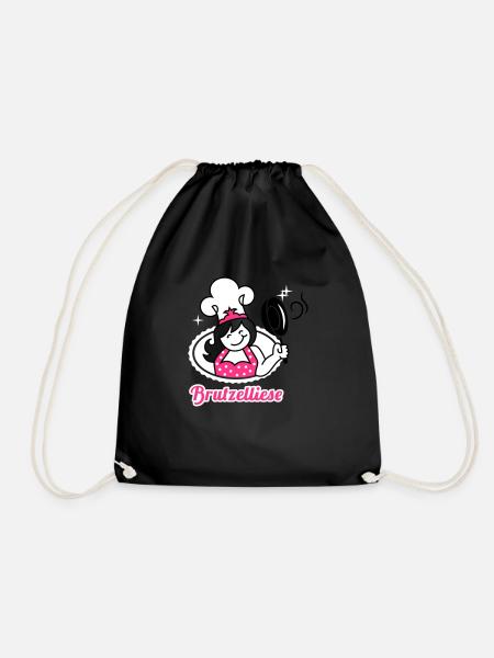 Cook - kitchen - cooking - grilling - barbecue - - Drawstring Bag - black