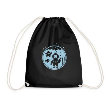 Deep sea - Drawstring Bag - black - Front