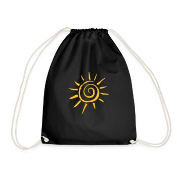 sonne - Turnbeutel - Schwarz - Vorne